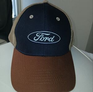 Ford Logo Cap in Blue and Brown
